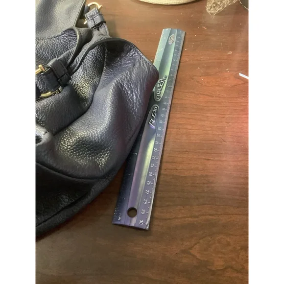 Draper James Navy Leather Tote Bag Very Beautiful Bag - Picture 10 of 11